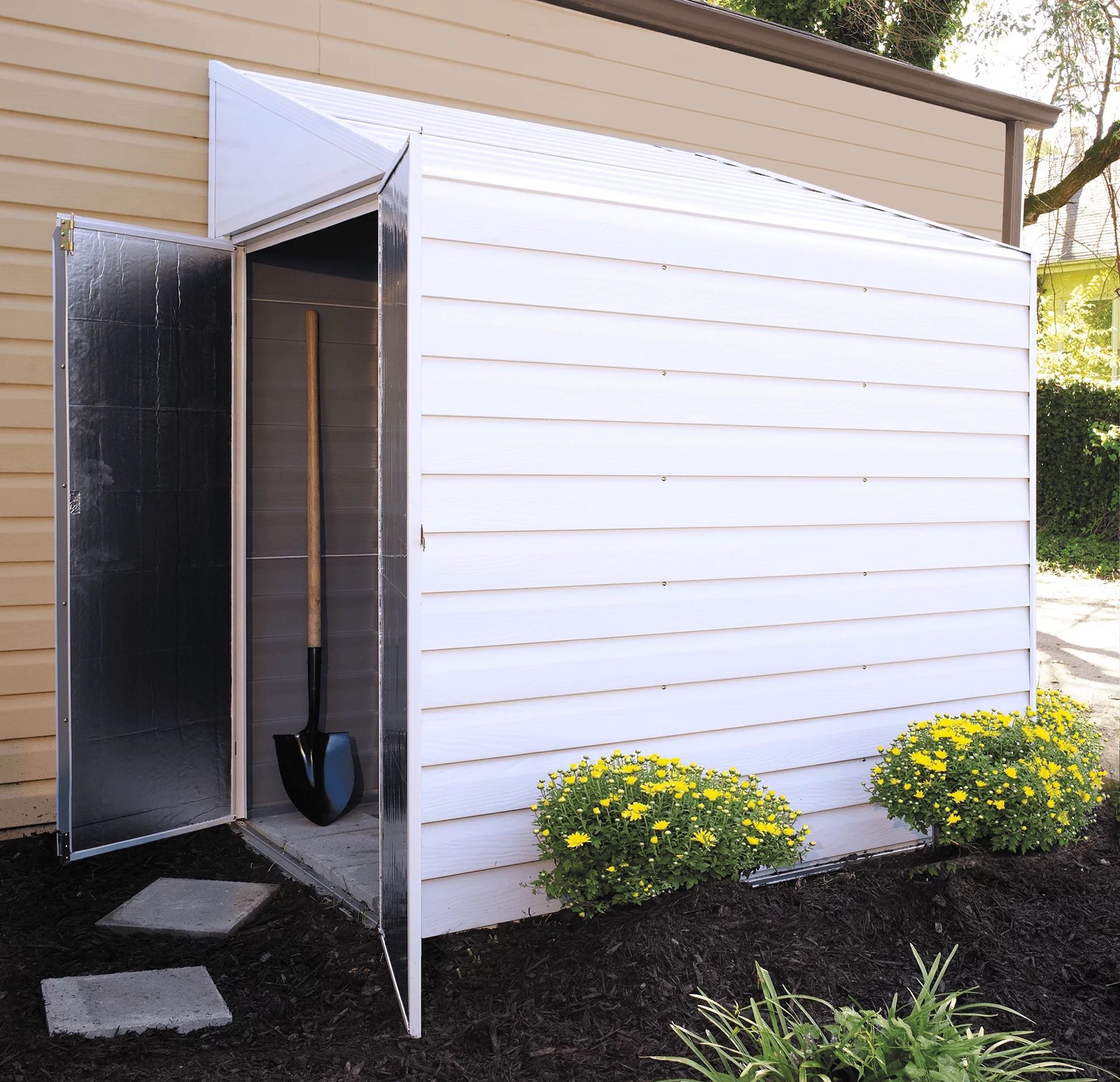 Arrow Shed Yardsaver 4 x 7 ft. Shed Eggshell - 4'8" X 6'5"