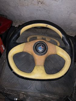 Apc Yellow Steering Wheel Mint And Batman Place Mats