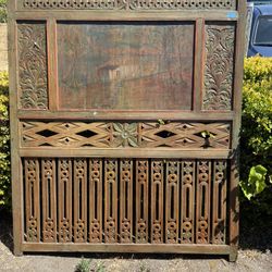 Indonesian carved And Painted Panels, Statues, Side Tables, Bronze Statues And Rugs