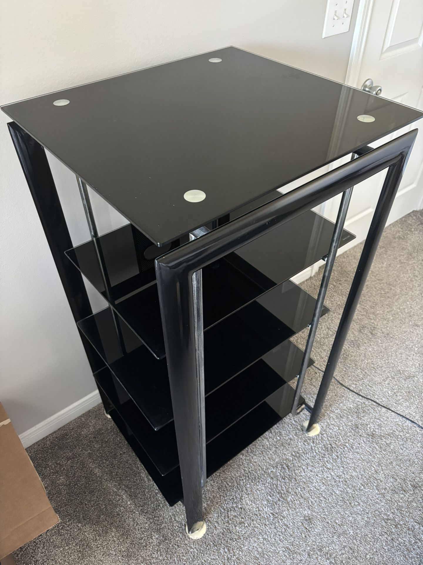 Tv Stand Rack With 5 Shelves Glass.