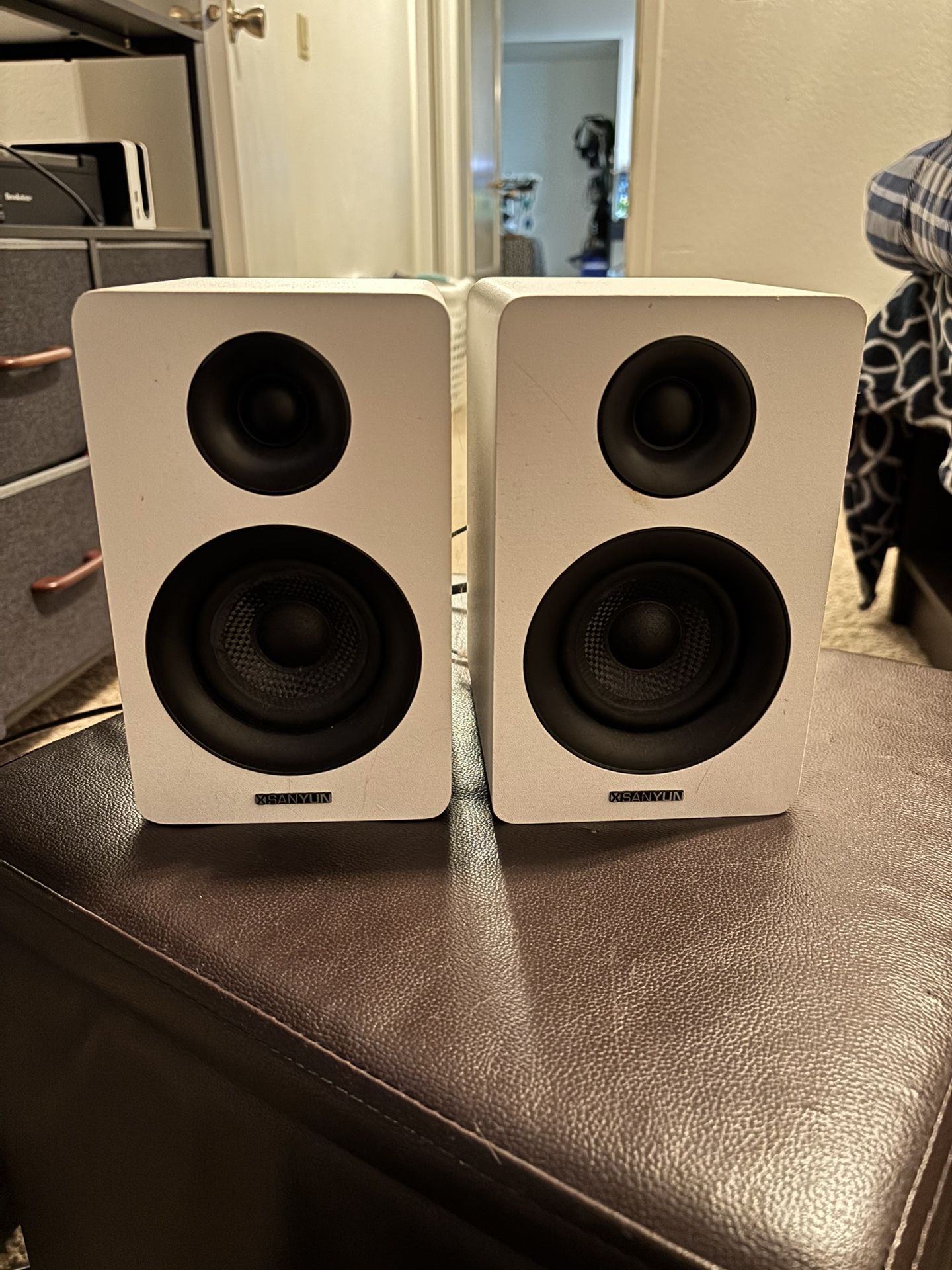 Sanyun Bookshelf Speakers White