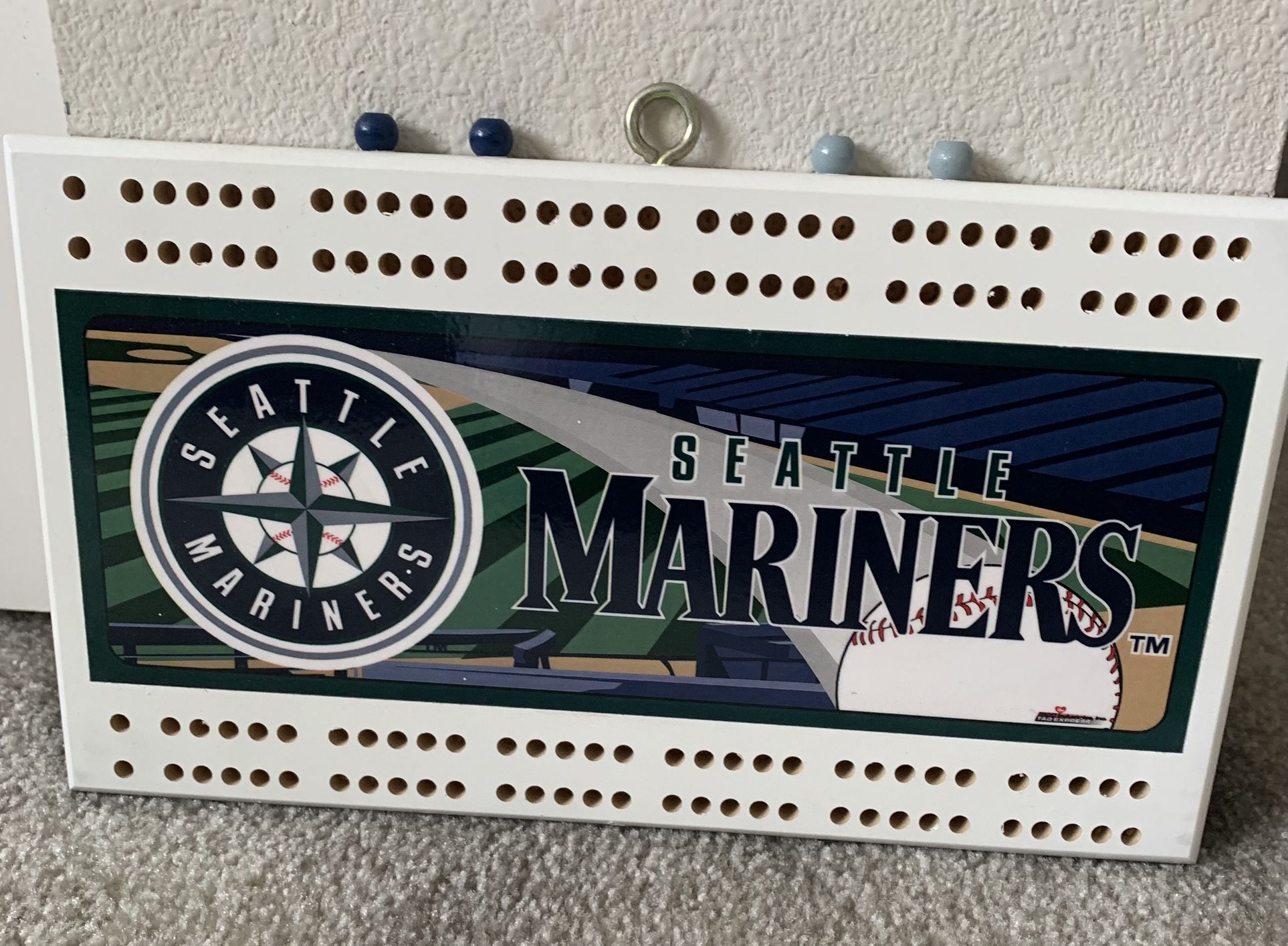 Seattle Mariners Cribbage Board