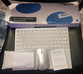 SPARIN Wireless Bluetooth Keyboard and Mouse Combo Portable Set Open Box New