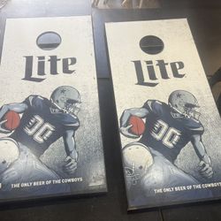 Dallas Cowboys miller Lite  cornhole boards
