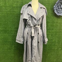 Banana Republic Denim Blue trench Coat Size Medium NWT BRAND NEW