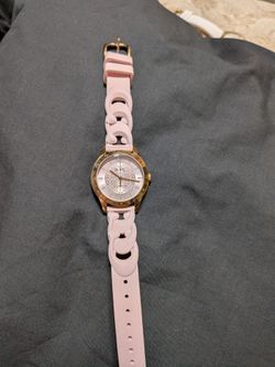Coach Women's Watch Pink Rubber  Strap
