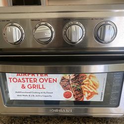 Cuisinart Air Fryer Convection Toaster Oven Bake Grill Broil Model TOA-70 Stainless 