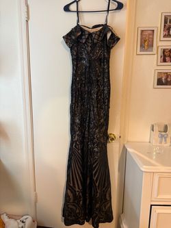 Black sequin dress
