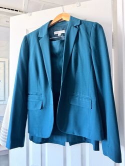 Teal business suit