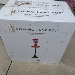 Paper Destiny Snowing Lamp Post Animated Christmas Yard Decor Music Light