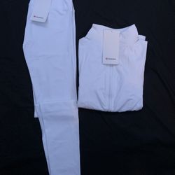 Lululemon White Define Jacket Luon Set