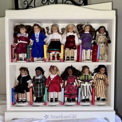 Set Of 12 American Girl 25th Anniversary Holiday Mini Dolls - Rare