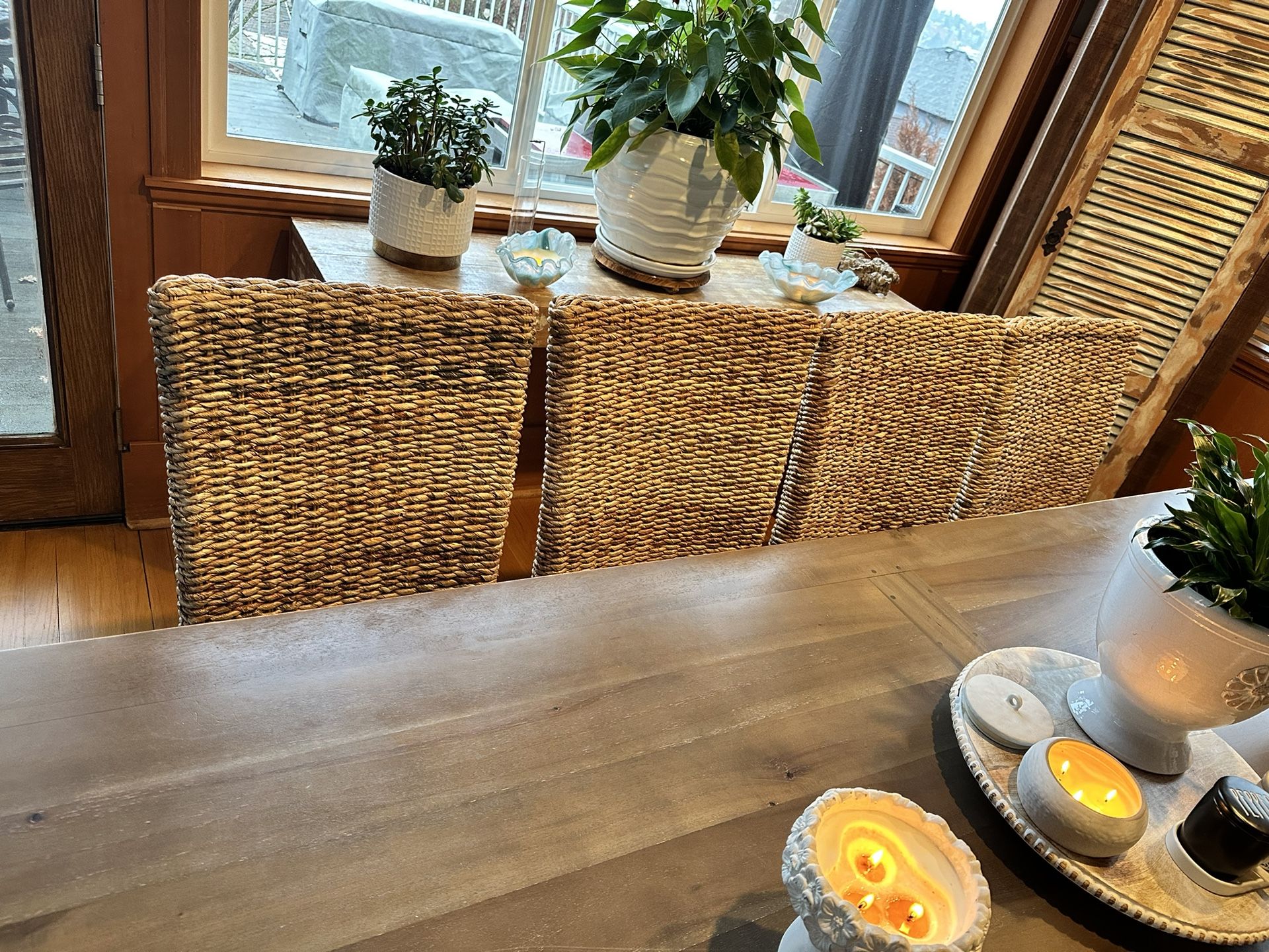 Dinning Chairs Set - Natural Fiber - Jute