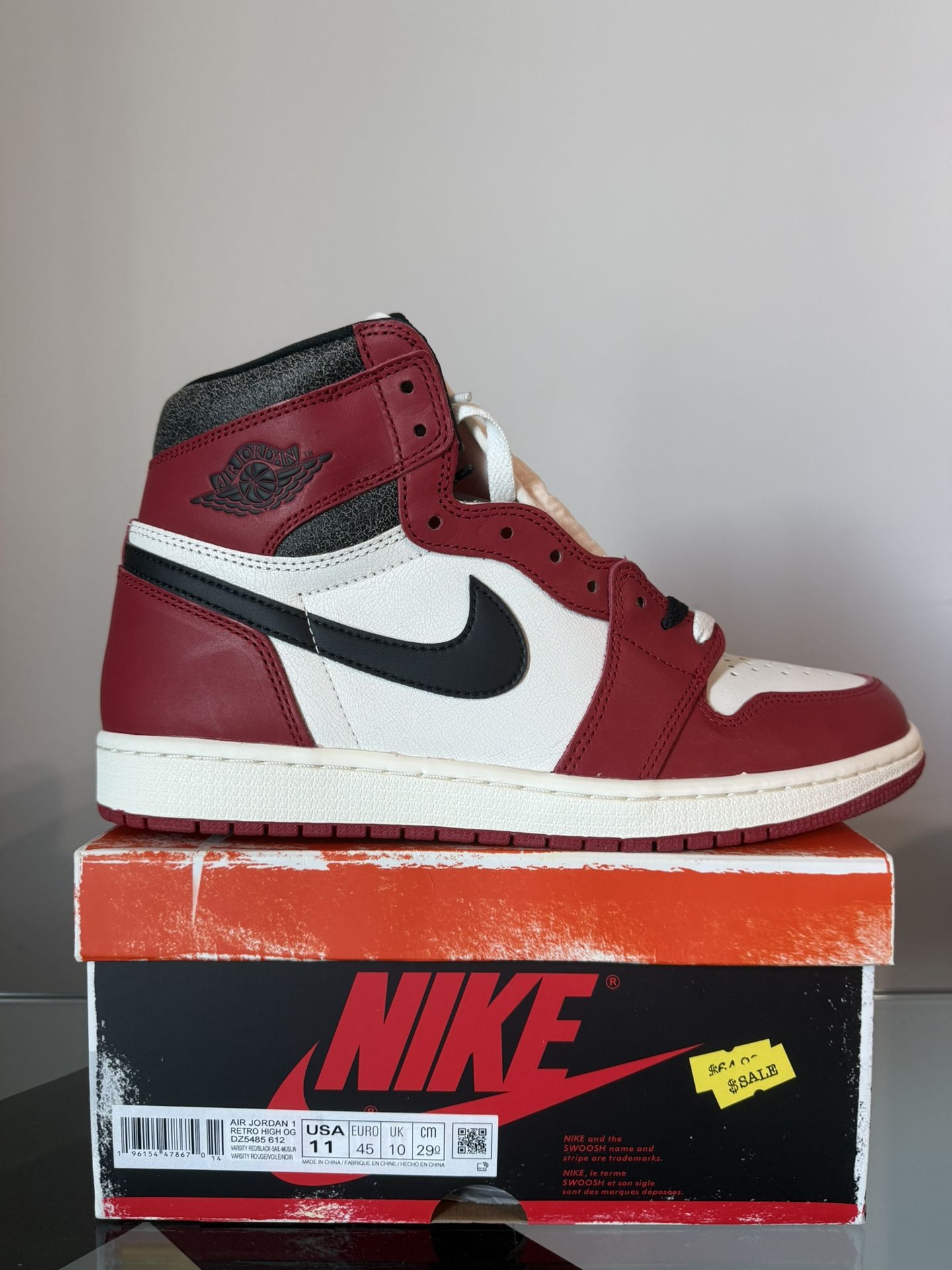 Jordan 1 High Lost & Found 1 10.5 & 11 M, 6 & 7Y