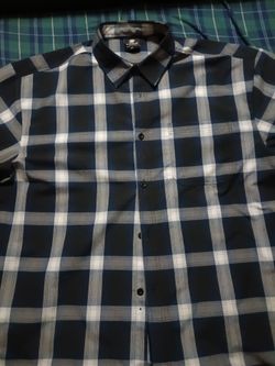 Yago Navy blue Plaid shirt,3XL