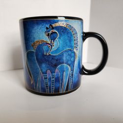 Rare Laurel Burch 2007 Horse Foal and Baby Coffee Mug Black
