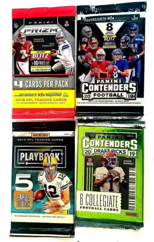 Rare*** FOUR 2019 Unopened Football Packs