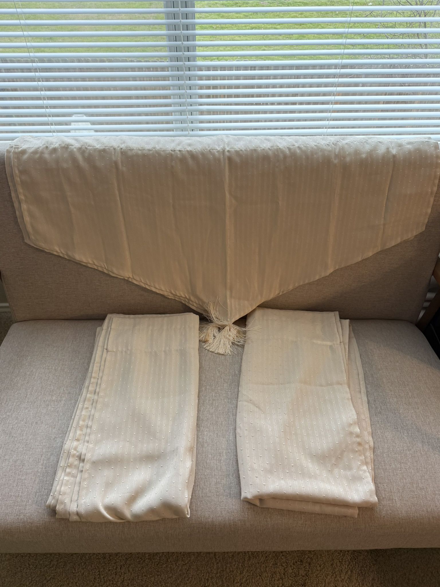 Beige Curtains & Valence