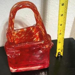 CESTICA ANTIGUA DE CRISTAL MURANO 