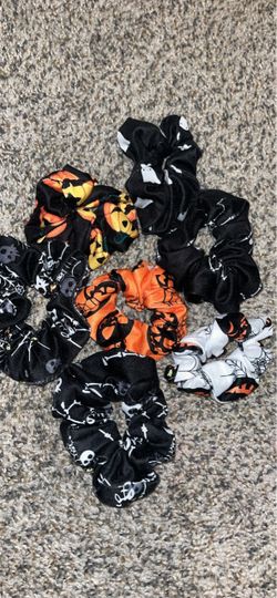 Halloween Hair Scrunchies Set of 7