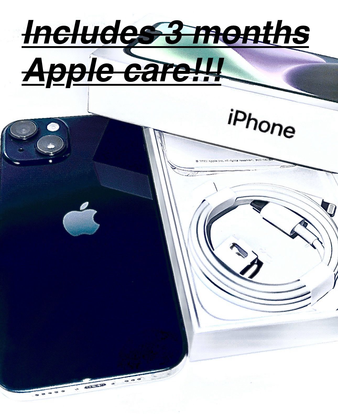 Unlocked Midnight Blue Apple iPhone 14 128gb Phone With 3 Months 