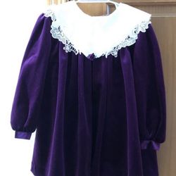 Purple and cream Christmas dress - Size 4T