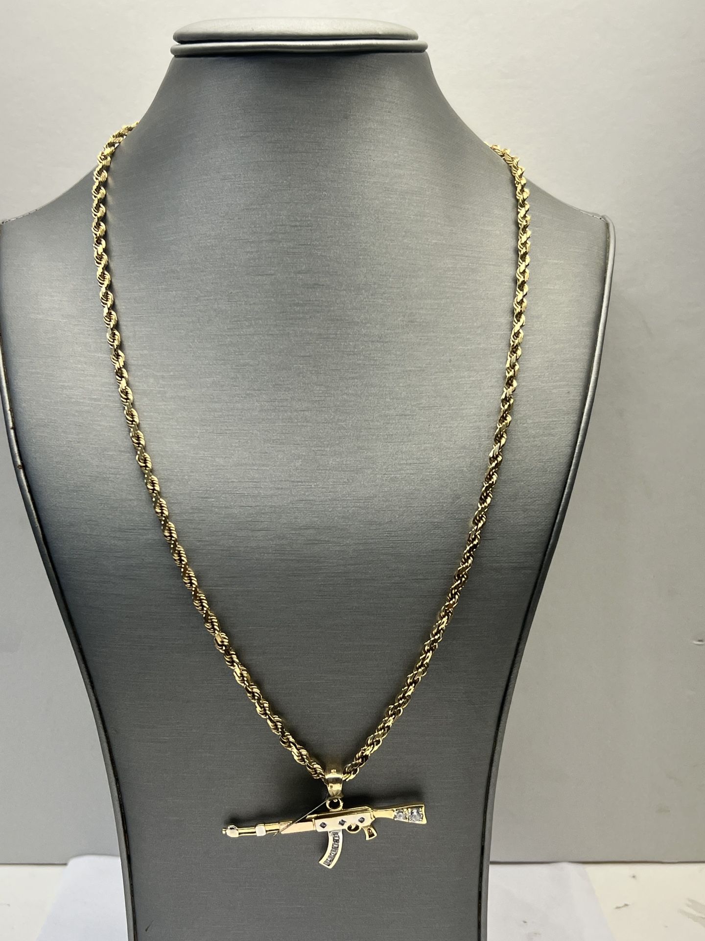 Gold Chain 14k 24inches With Charm 14k