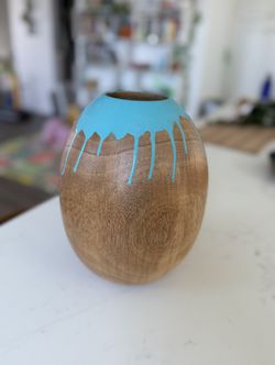 Wooden Table Vase