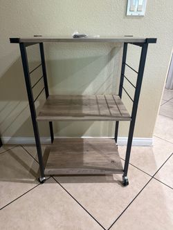 3-Tier Rolling Storage Shelf on Wheels