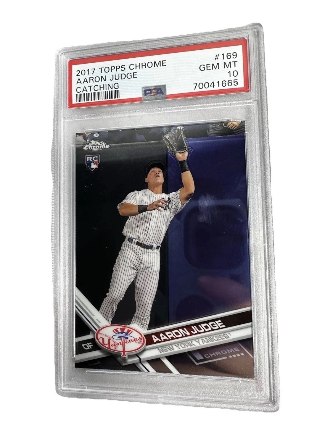 Aaron Judge RC PSA 10 2017 Topps Chrome #169 Catching