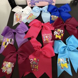 Back To School Hair Bows 