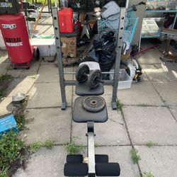 Weight Bench And Dumbell With 30lbs