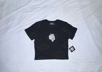 NWT Darc Sport x Naruto Shippuden Akatsuki Cloud Wolves Crop Tee Black Small
