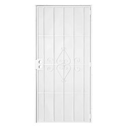 Su Casa 31" x 80" White Steel Security Door with Expanded Metal Screen
