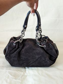 Juicy Couture 2007 Y2K Rare Vintage Black Velour Hobo