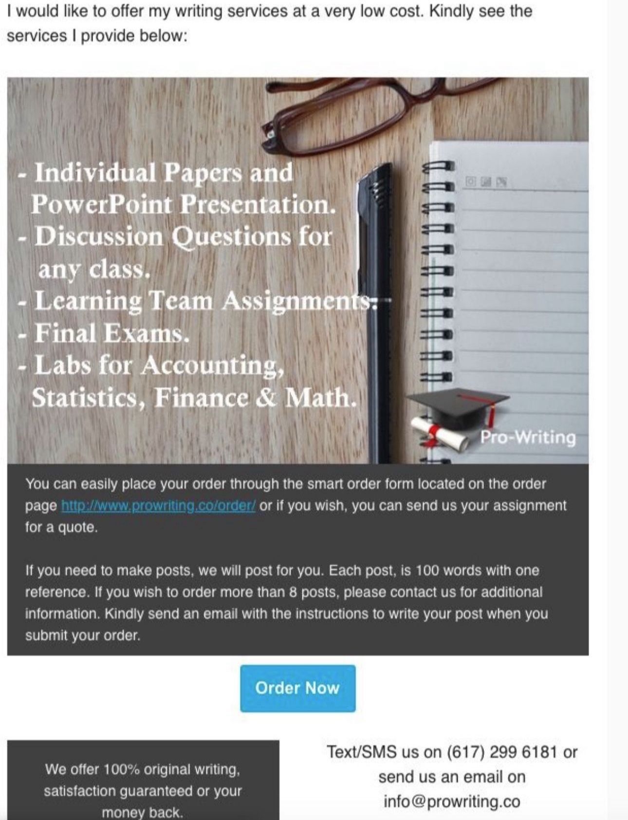 Essays, Presentations, Online Exams