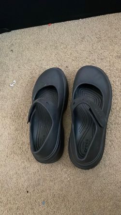 Platform black Mary Jane CROCS size 9