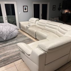 Genuine Leather Sectional 