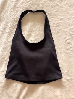 Black Halter Crop Top