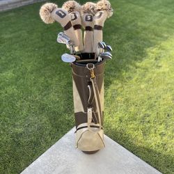 Vintage MacGregor Tourney Blade Iron Set + Putter + Bag + Headcovers