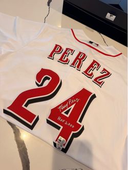 Mens Size Medium Fanatics Autographed Tony Perez Jersey