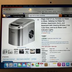 Ice Maker. Magic Chef. Like New. Great For A Bar, Boat, Studio Apt. Etc. 
