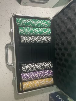 Poker Chip Set in Aluminum Carrying Case