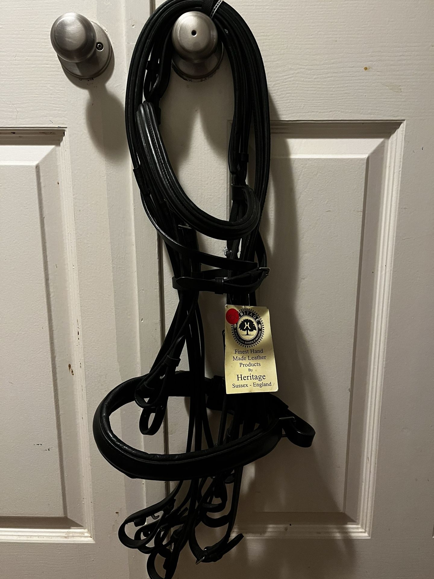 Extra Full Padded Black dressage Bridle
