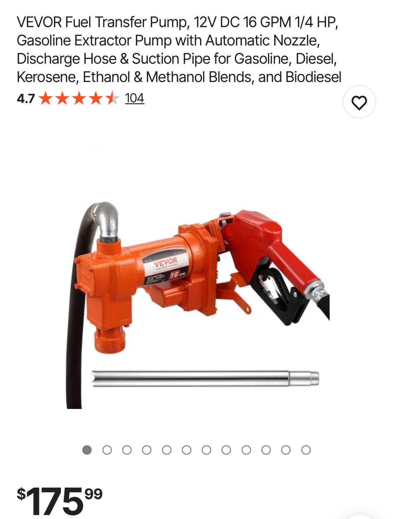 VEVOR Fuel Transfer Pump