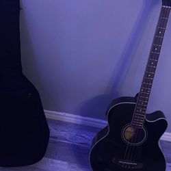 Both Ibanez ones an acoustic bass the other is acoustic both electric
