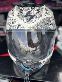 Scorpion Helmet (used) & Voss Helmet (new)!