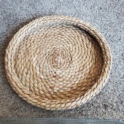 Extra Large Round Handwoven Tray From Pattery Barn