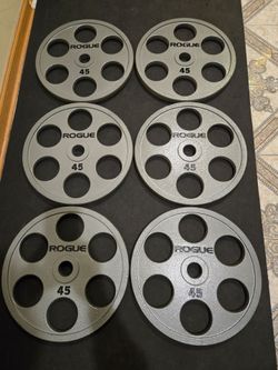 Rogue Fitness 6-Shooter Olympic Grip Plates