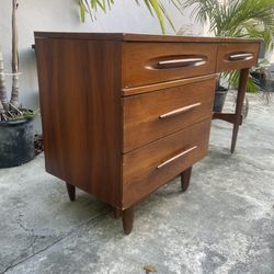 Vintage, Retro Mid Century Modern Desk With Faux Wood Laminate Top